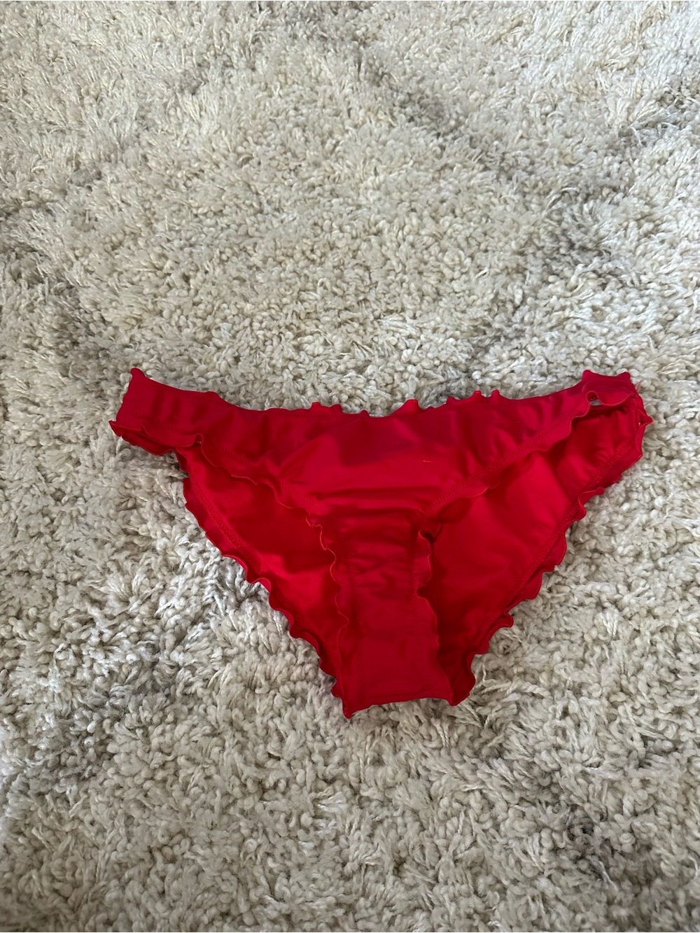 Hollister Red Ruffle Bikini Bottom